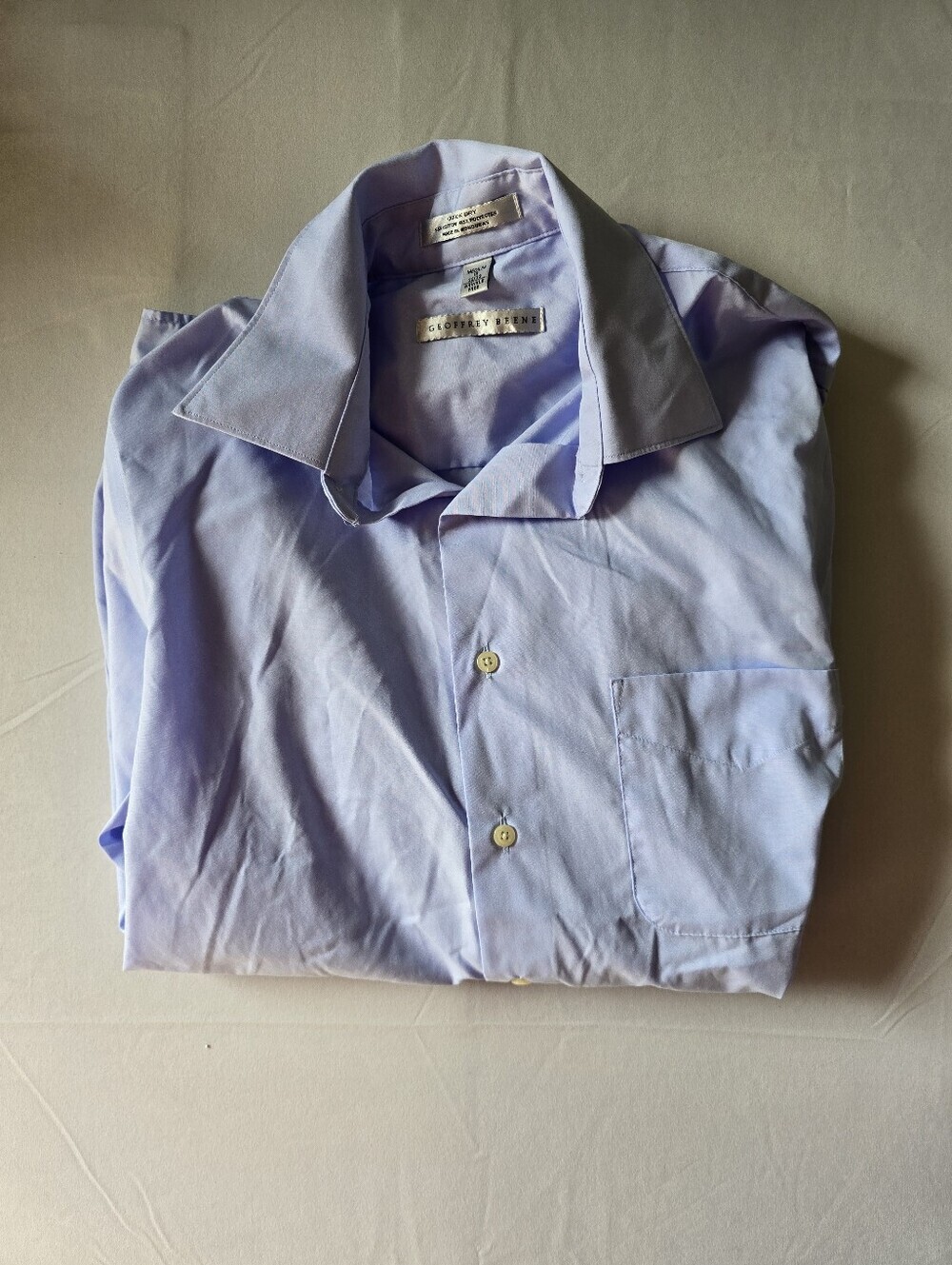 Geoffrey Beene Light Blue Long Sleeve Dress Shirt Size Medium
